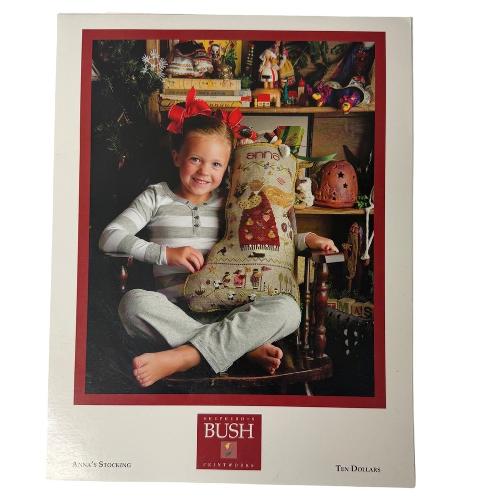 Shepherds Bush Printworks Annas Stocking Cross Stitch Pattern Leaflet 2008 Angel